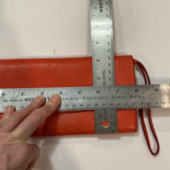 Fossil orange pebbled leather wallet - Picture 8 of 11